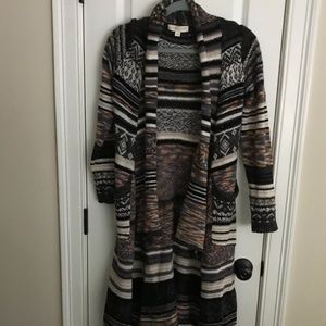 Tribal Style Long Cardigan